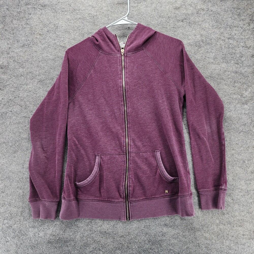 Victoria Secret Sweatshirt Womens Medium Purple Full Zip Long Sleeve Hoodie